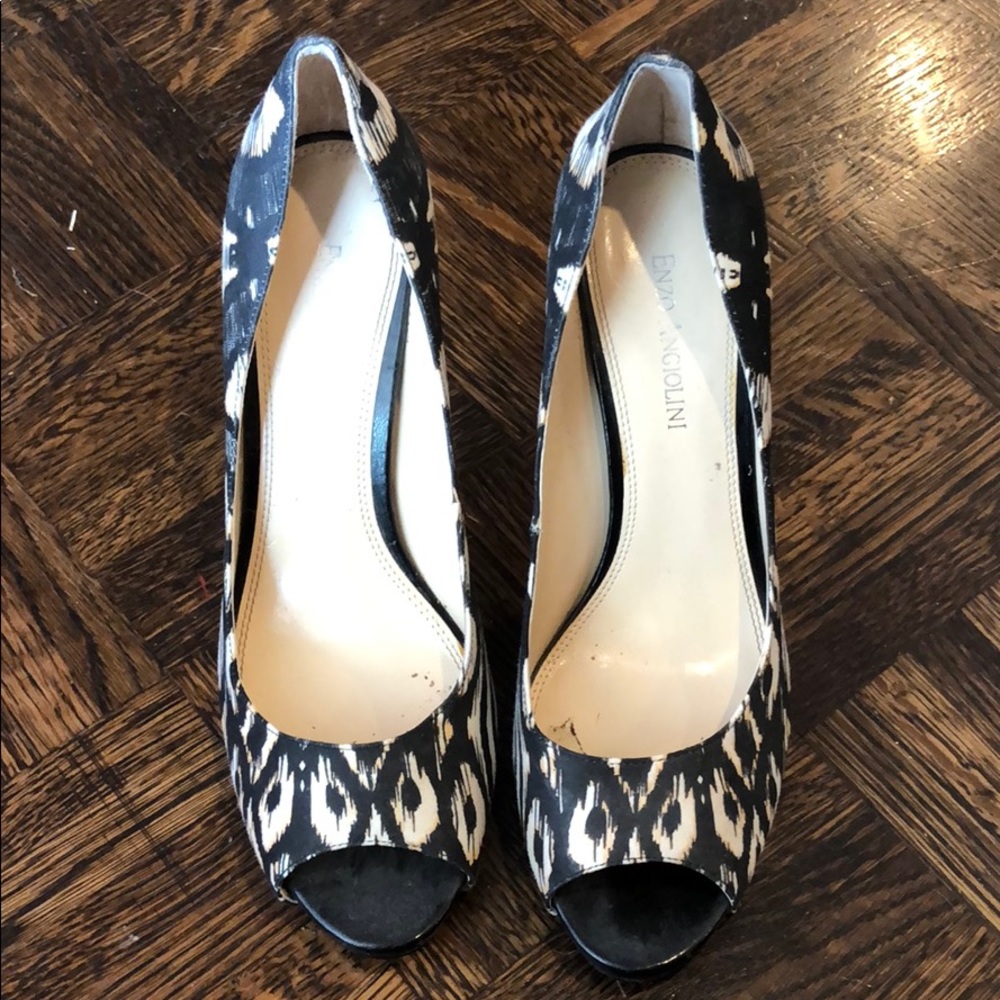 Black and white pumps